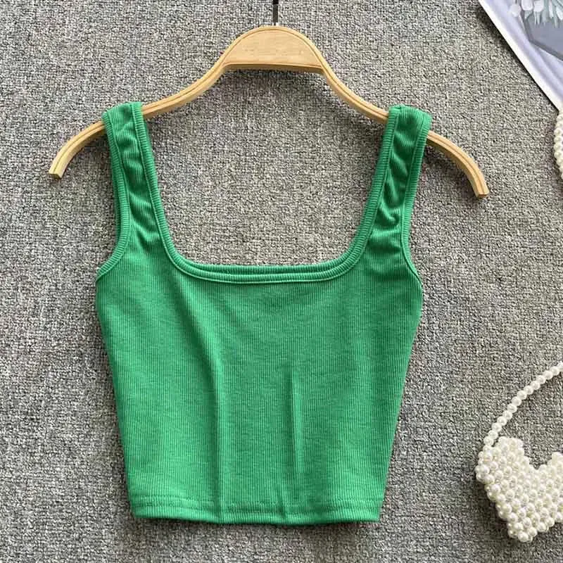 Lady Glams Tank Top Women Sexy Backless Top - Slim Fit Bottoming Blouse, Solid Crop Top Sleeveless Camis Mujer