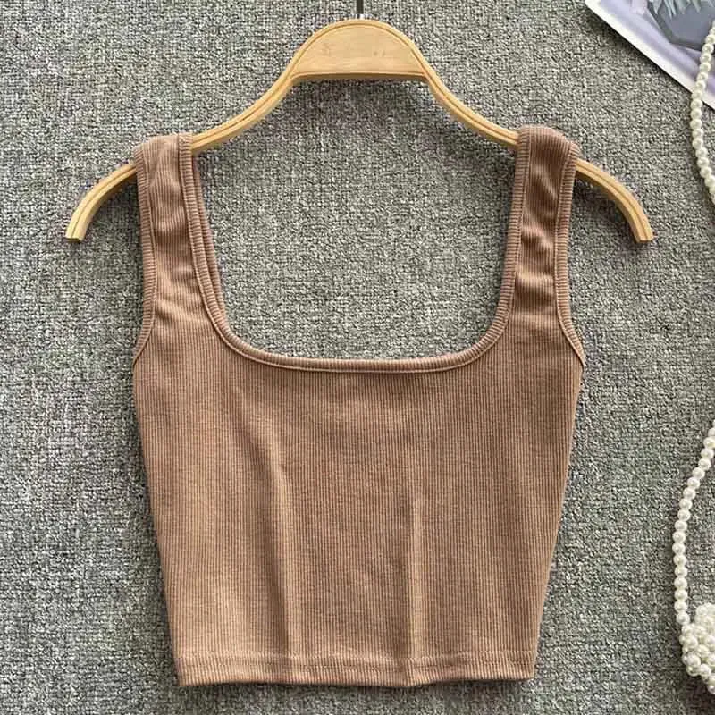 Lady Glams Tank Top Women Sexy Backless Top - Slim Fit Bottoming Blouse, Solid Crop Top Sleeveless Camis Mujer