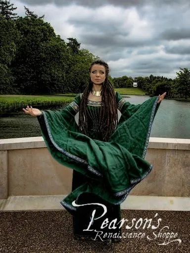 Lady of the Lake Dress with Medieval Suede Corset