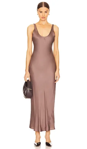 L'AGENCE Akiya Tank Dress in Brown