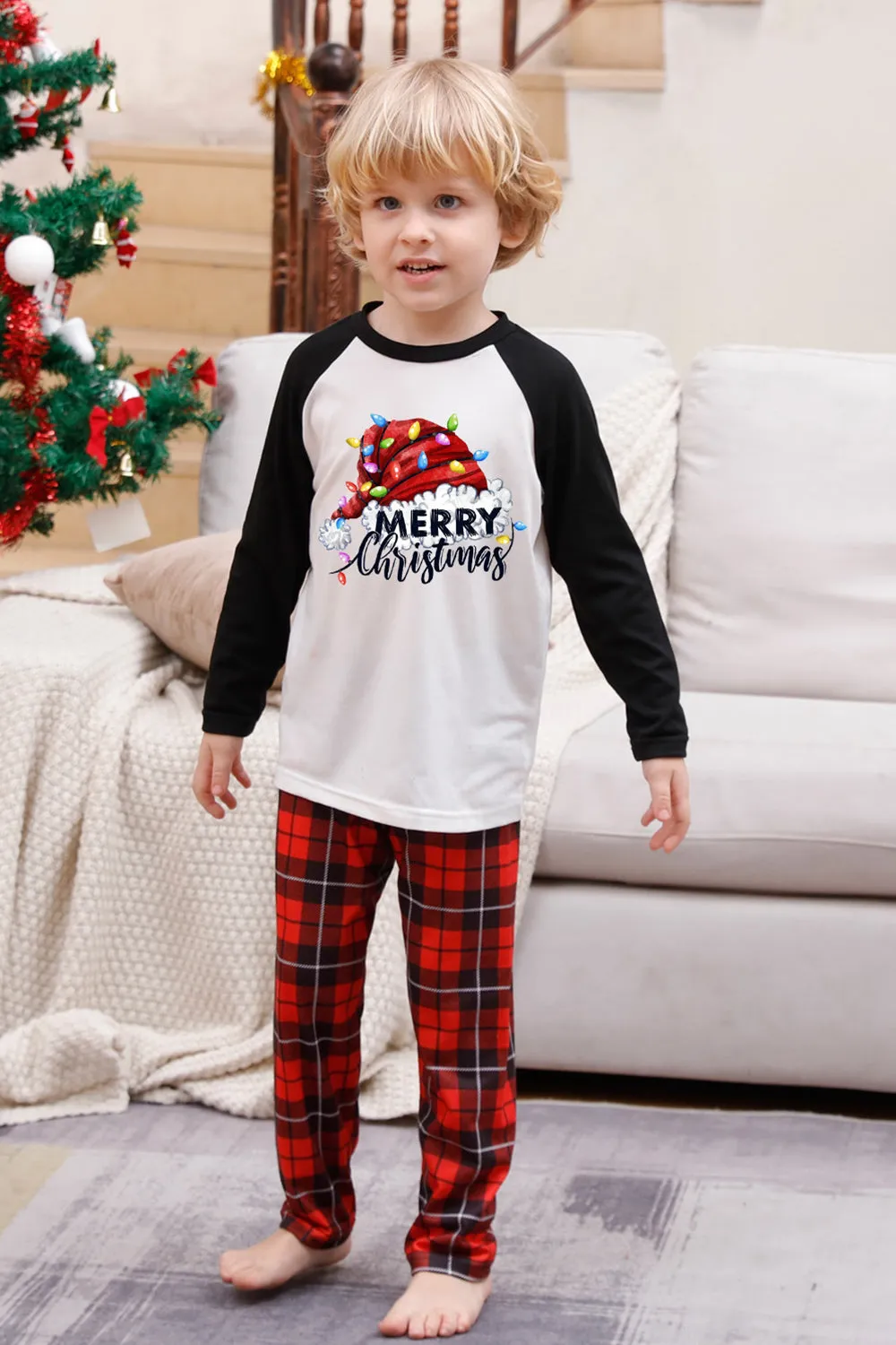 Long Sleeves Plaid Family Christmas Pajamas