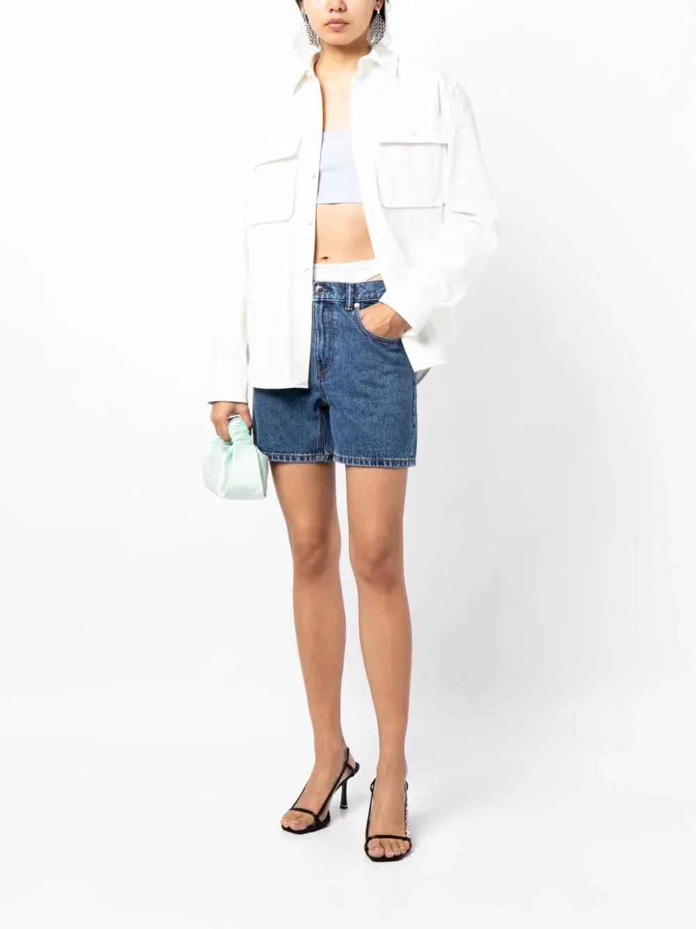 Loose Skinny White Undie Shorts