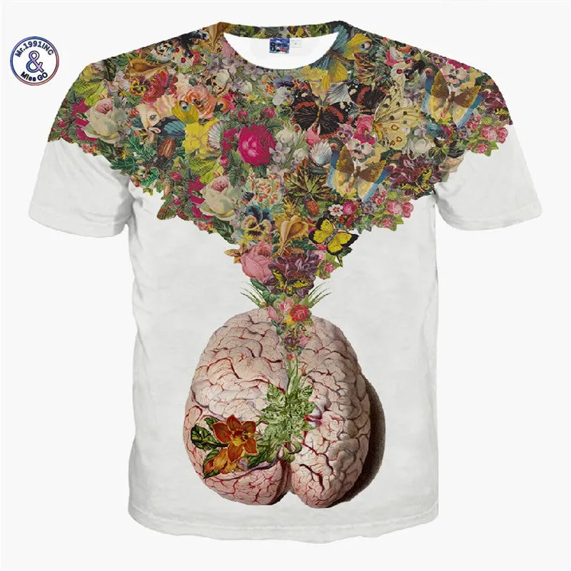 Men's 3D Floral Mind Blown T-Shirt