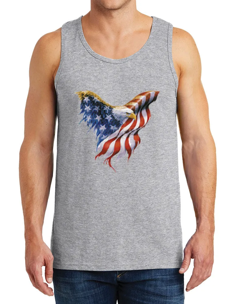 Men’s Eagle American Flag Heavy Cotton Tank Tops – XS ~ 3XL