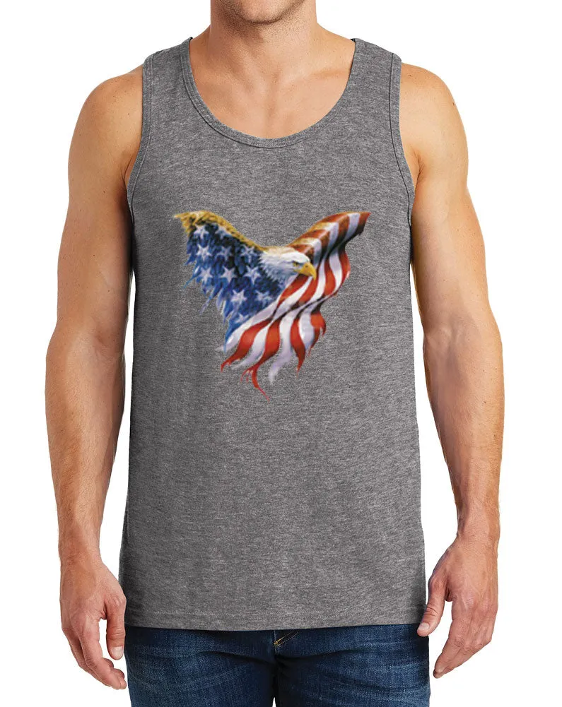 Men’s Eagle American Flag Heavy Cotton Tank Tops – XS ~ 3XL
