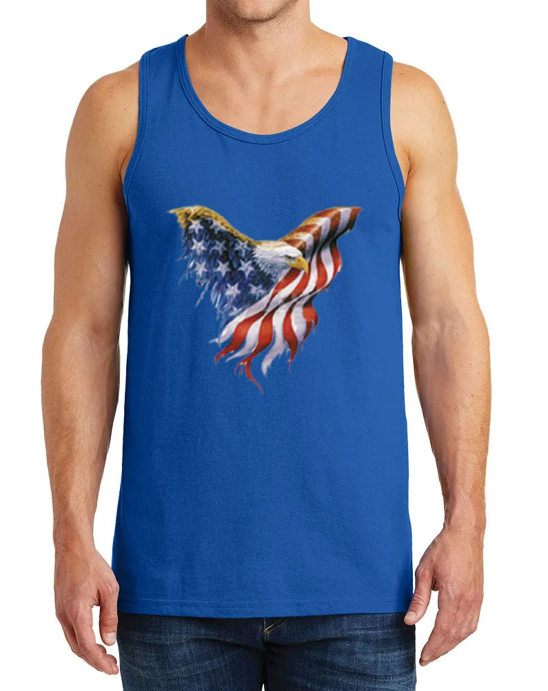 Men’s Eagle American Flag Heavy Cotton Tank Tops – XS ~ 3XL