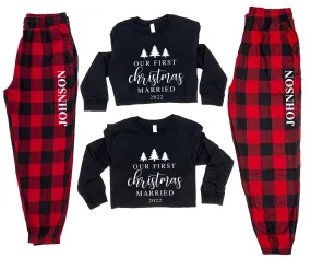 Our First Christmas Engaged Christmas Pajamas