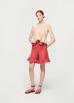 Paperbag Shorts Carmine