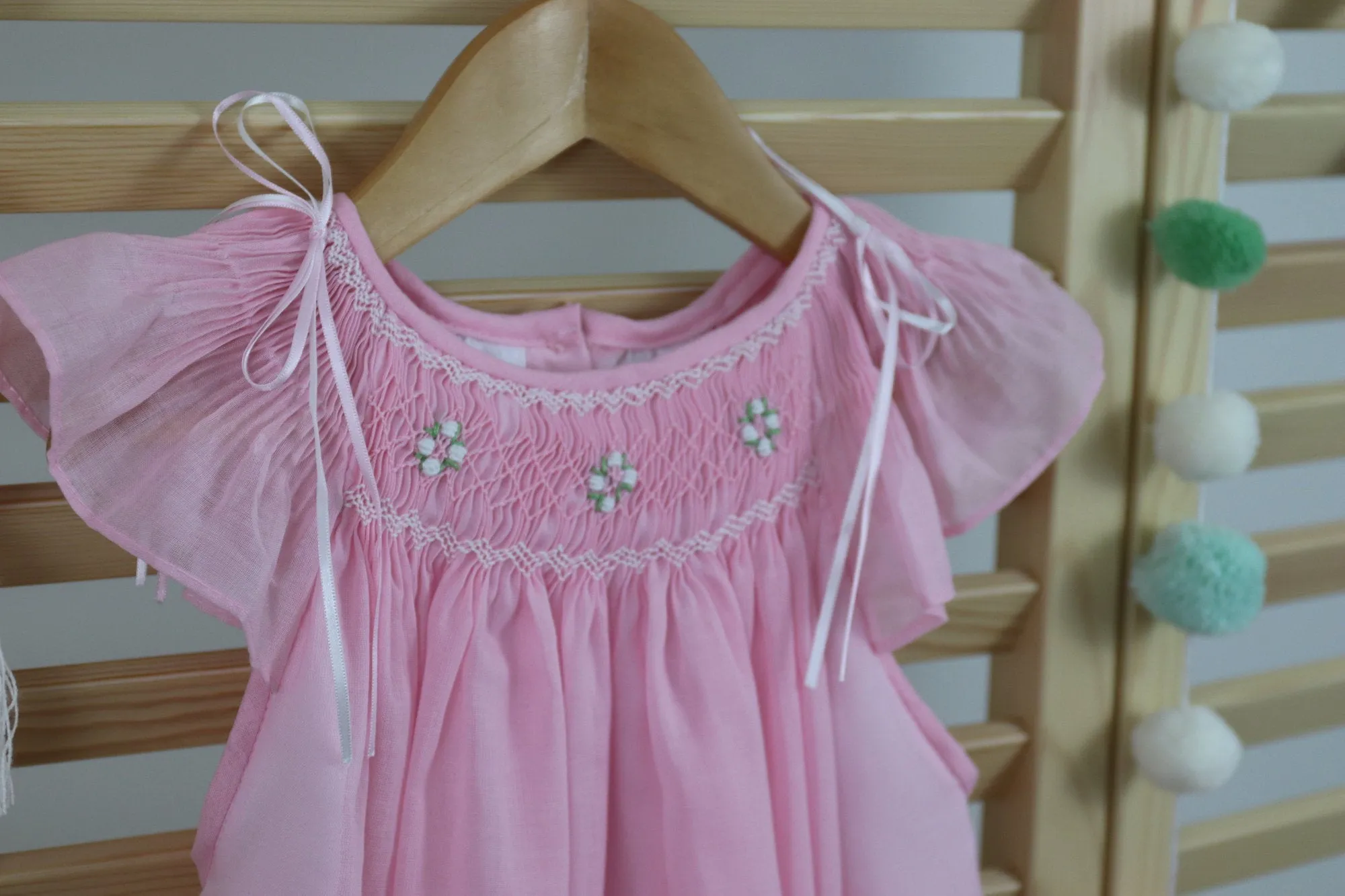 Pastel Pink Matching Sister Dresses, Bishop Dresses, Smocked dresses, Baby dresses, Girl Dresses,  Pink Smocked Dresses