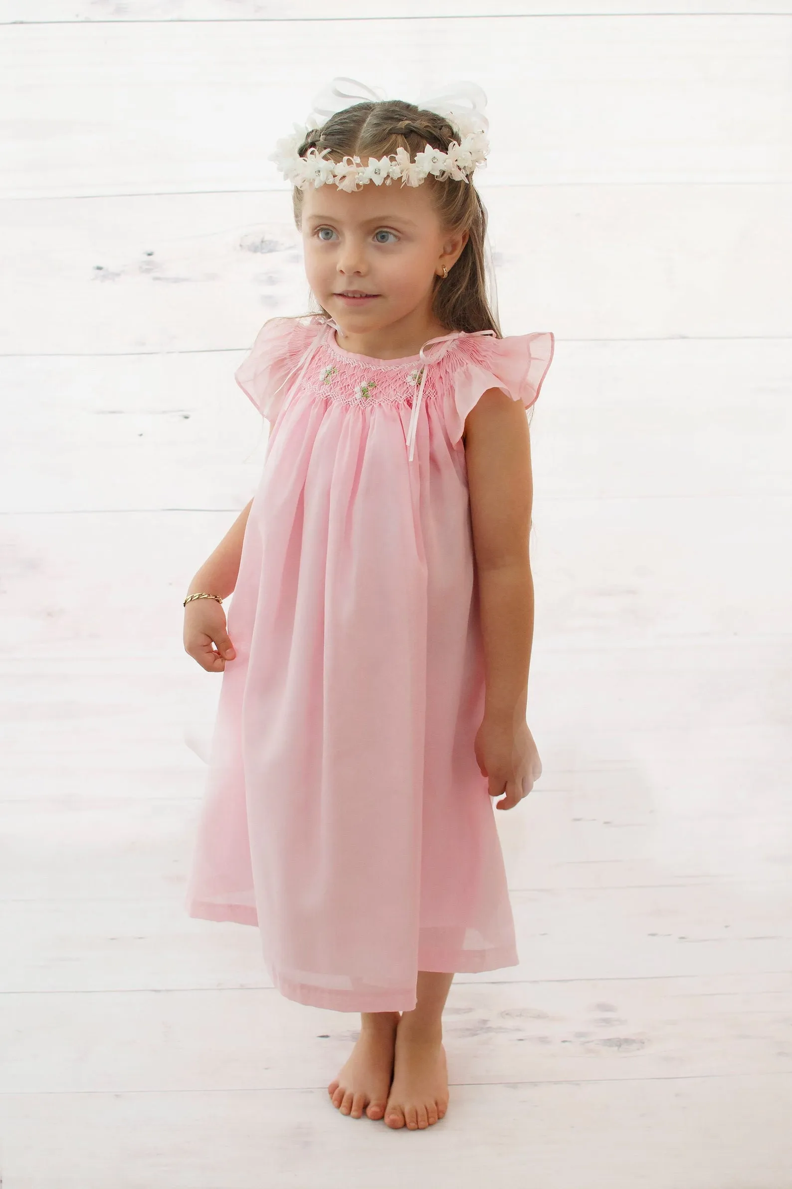 Pastel Pink Matching Sister Dresses, Bishop Dresses, Smocked dresses, Baby dresses, Girl Dresses,  Pink Smocked Dresses