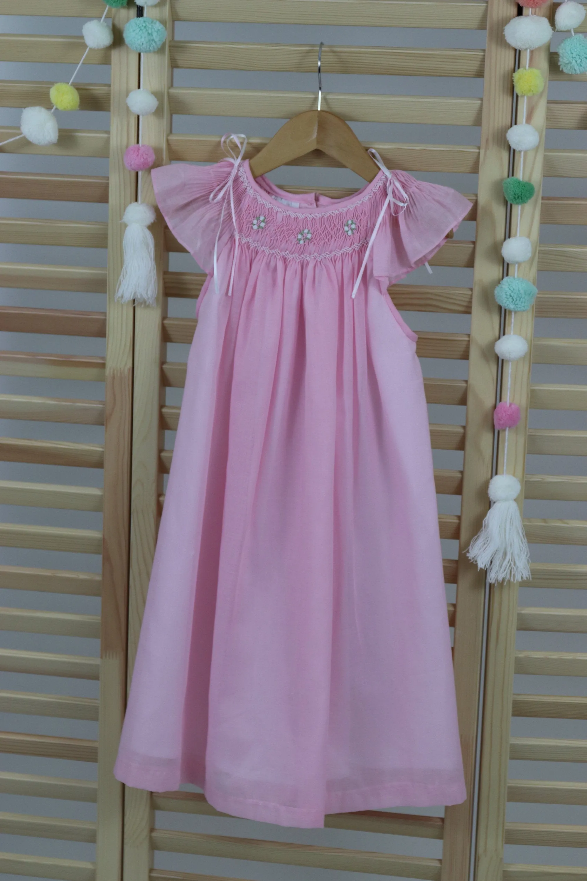 Pastel Pink Matching Sister Dresses, Bishop Dresses, Smocked dresses, Baby dresses, Girl Dresses,  Pink Smocked Dresses