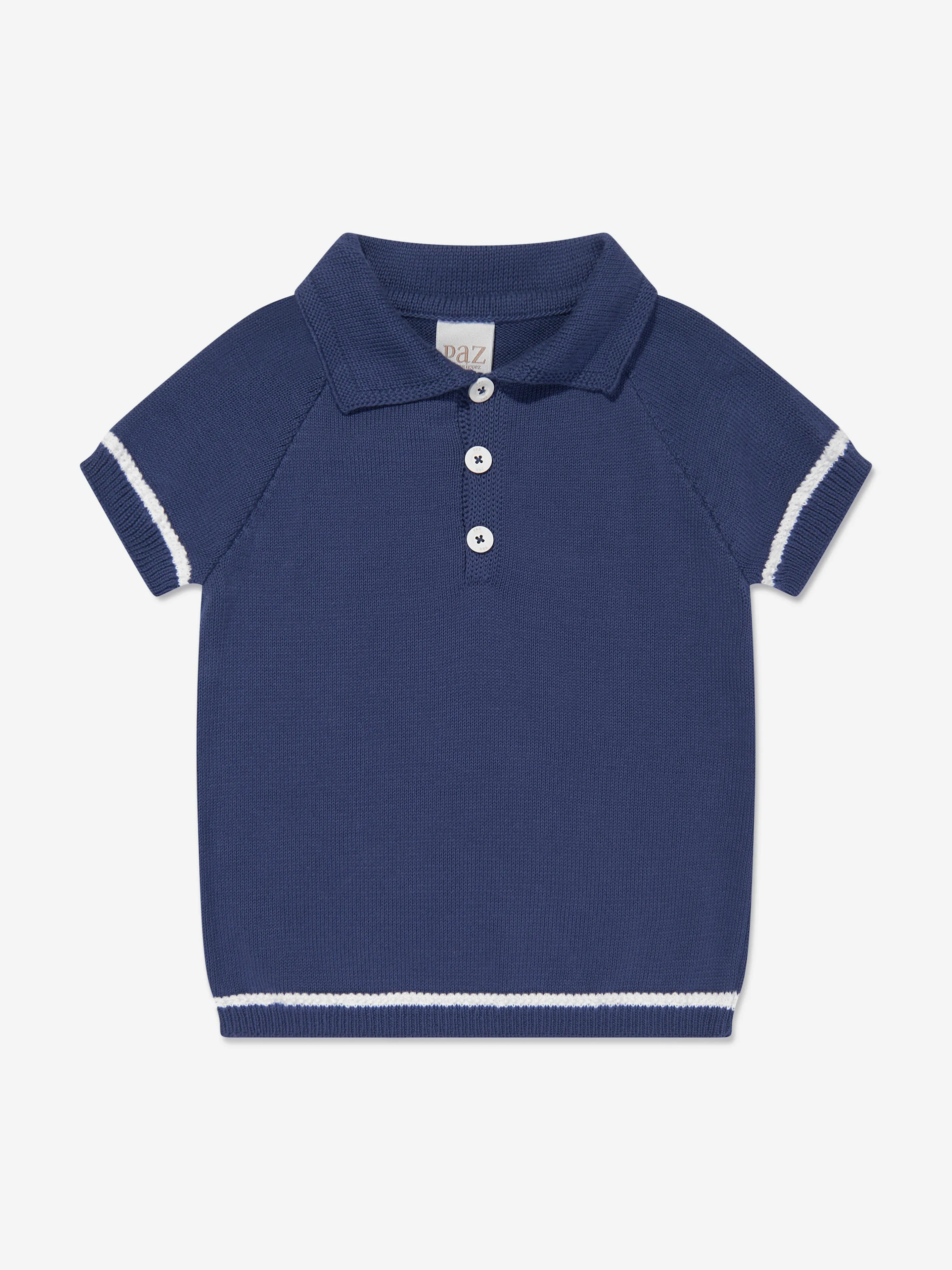 Paz Rodriguez Boys Shorts Set in Blue