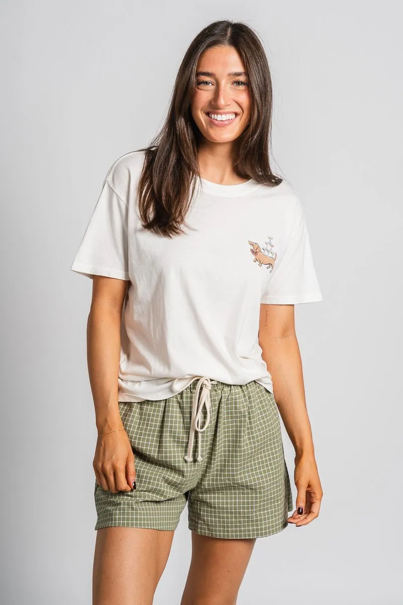 Plaid boxer shorts olive multi