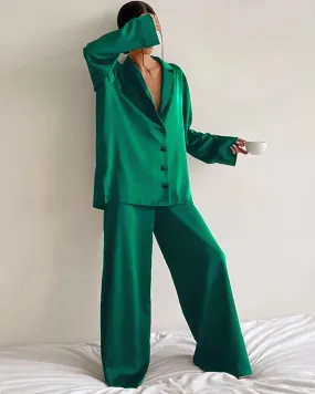 Relaxed Oversize Silk Pajamas