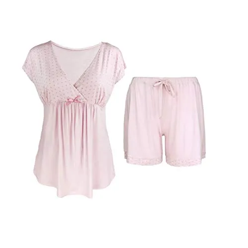 Sleepy Time Dotted Cross Women's Bamboo Pajamas & Loungewear Set