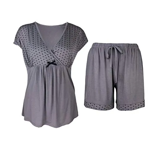 Sleepy Time Dotted Cross Women's Bamboo Pajamas & Loungewear Set