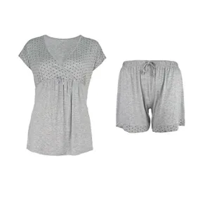 Sleepy Time Dotted Cross Women's Bamboo Pajamas & Loungewear Set