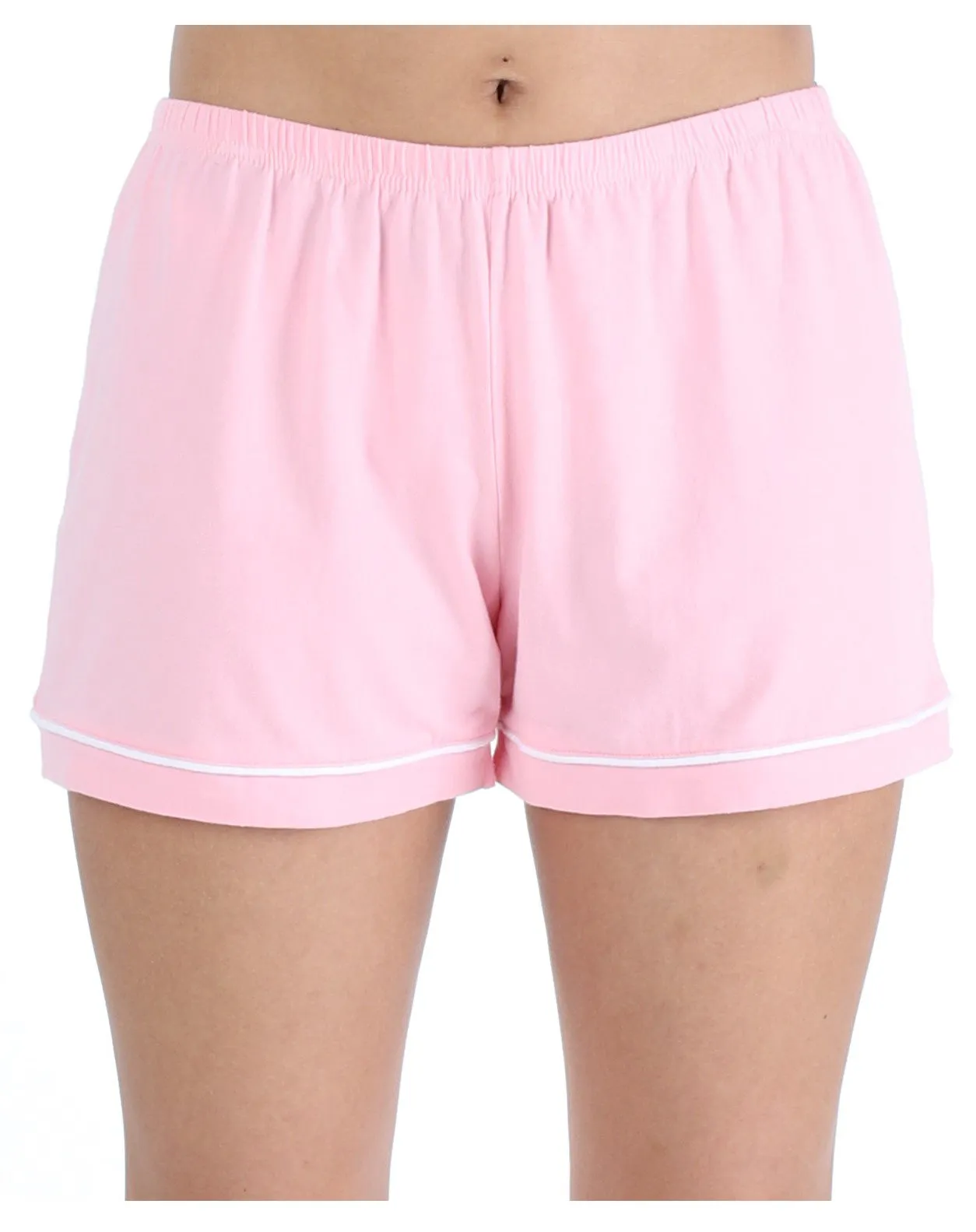 Sleepyheads Women's Stretchy Jersey Short Sleeve Button Up Top and Shorts Pajama Set