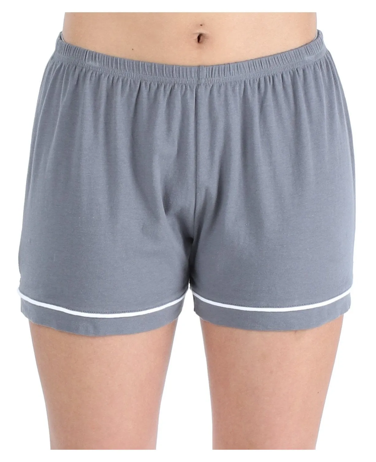 Sleepyheads Women's Stretchy Jersey Short Sleeve Button Up Top and Shorts Pajama Set
