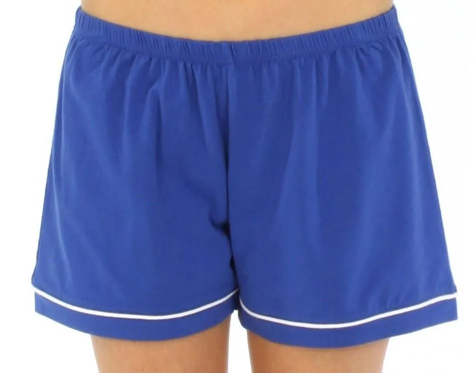 Sleepyheads Women's Stretchy Jersey Short Sleeve Button Up Top and Shorts Pajama Set