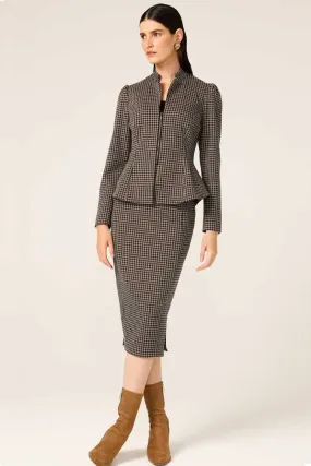Star Check Jacket in Taupe | FINAL SALE