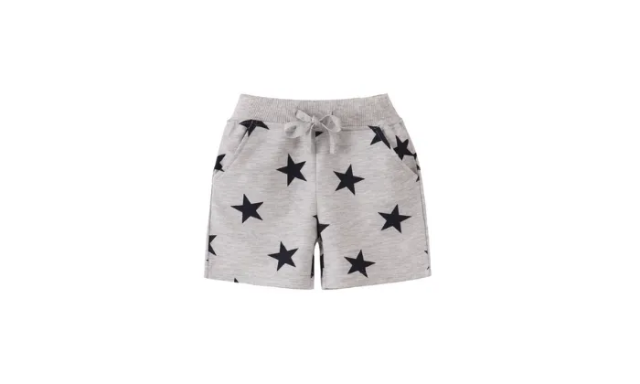 Star Grey Print Shorts