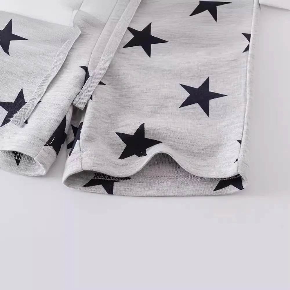 Star Grey Print Shorts