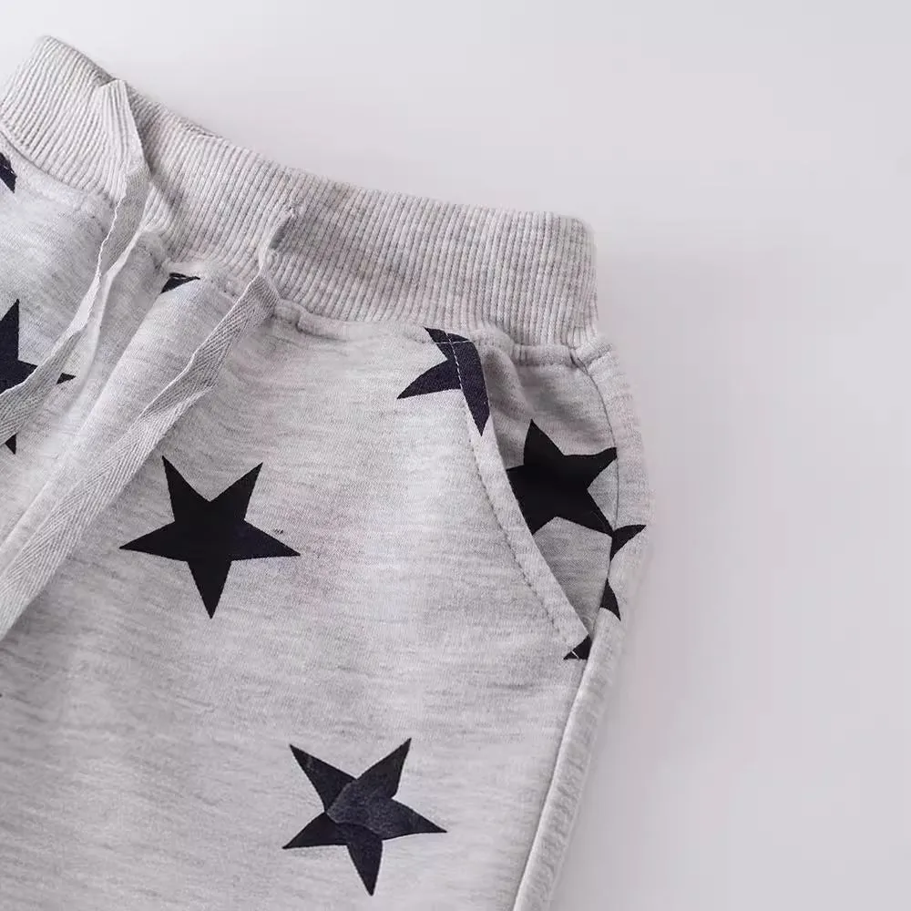 Star Grey Print Shorts