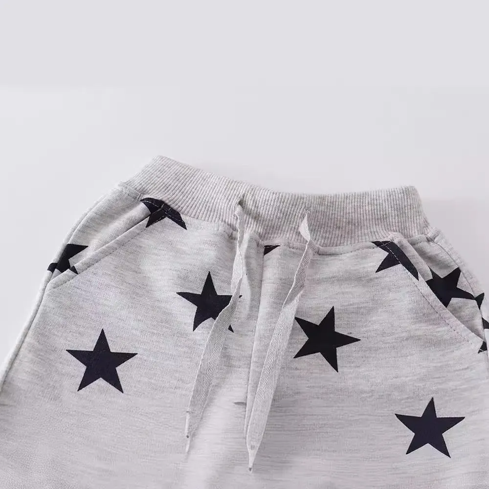 Star Grey Print Shorts