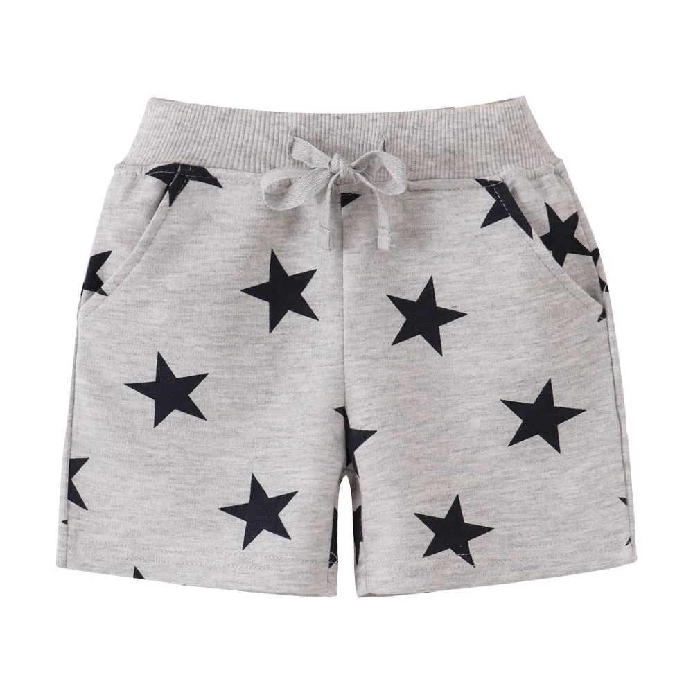 Star Grey Print Shorts