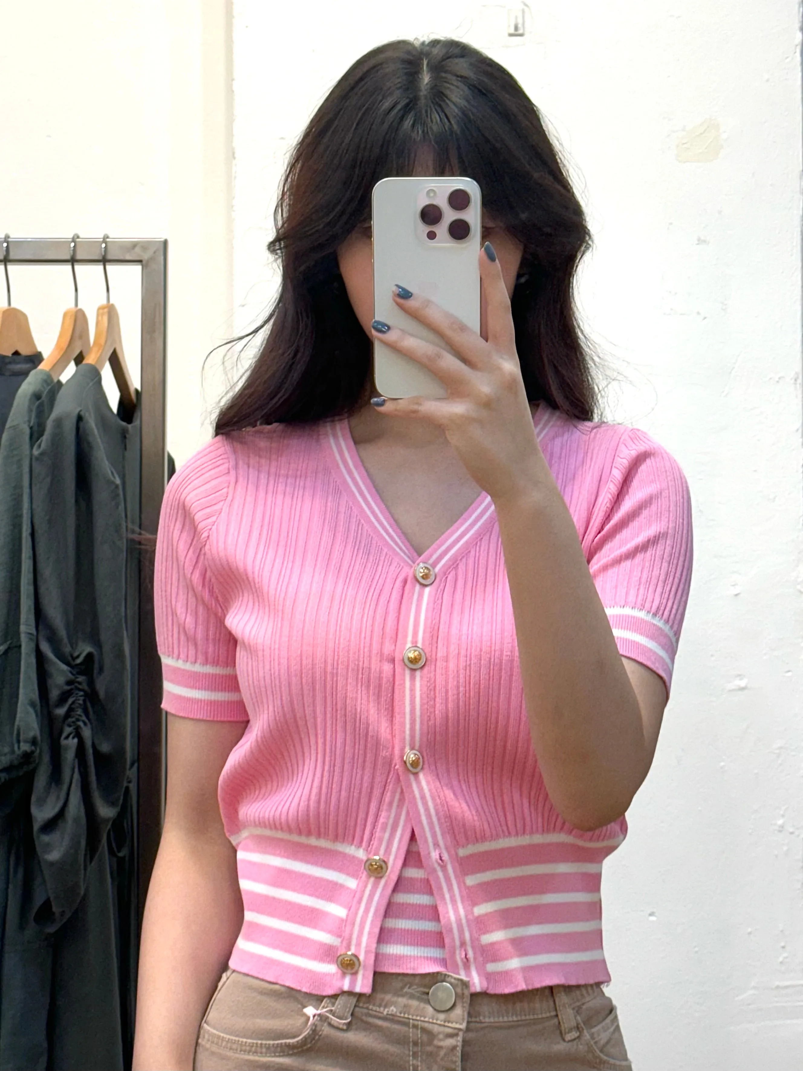 Stripe Tank Top   Cardigan Sets 4 colours