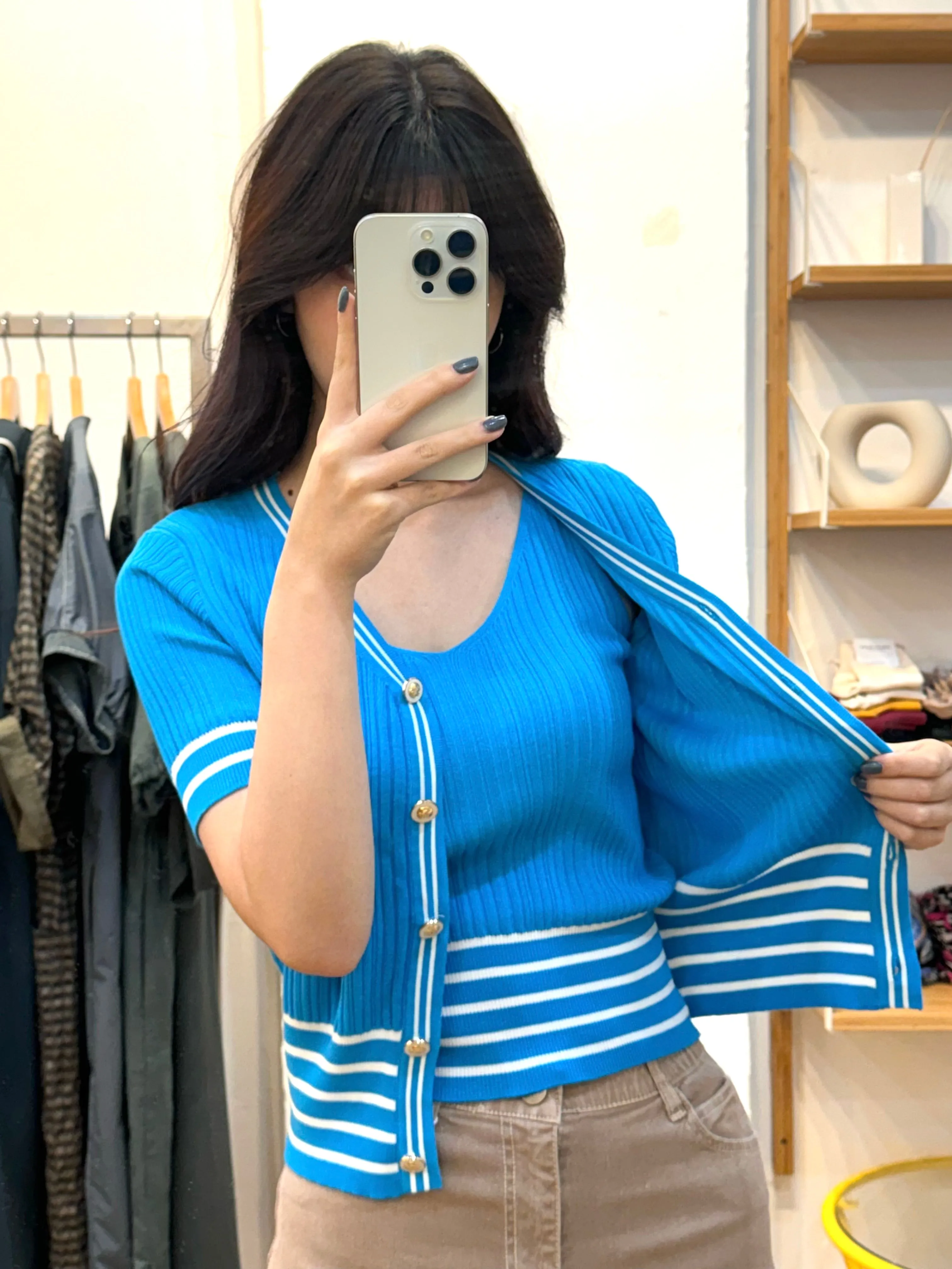 Stripe Tank Top   Cardigan Sets 4 colours