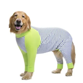 Striped Large dog Clothes Pajamas