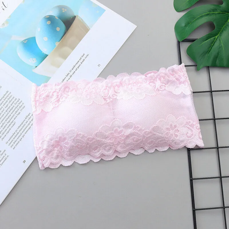 Summer Tube Flapper Safety Lace Bra Underwear Tank Tops