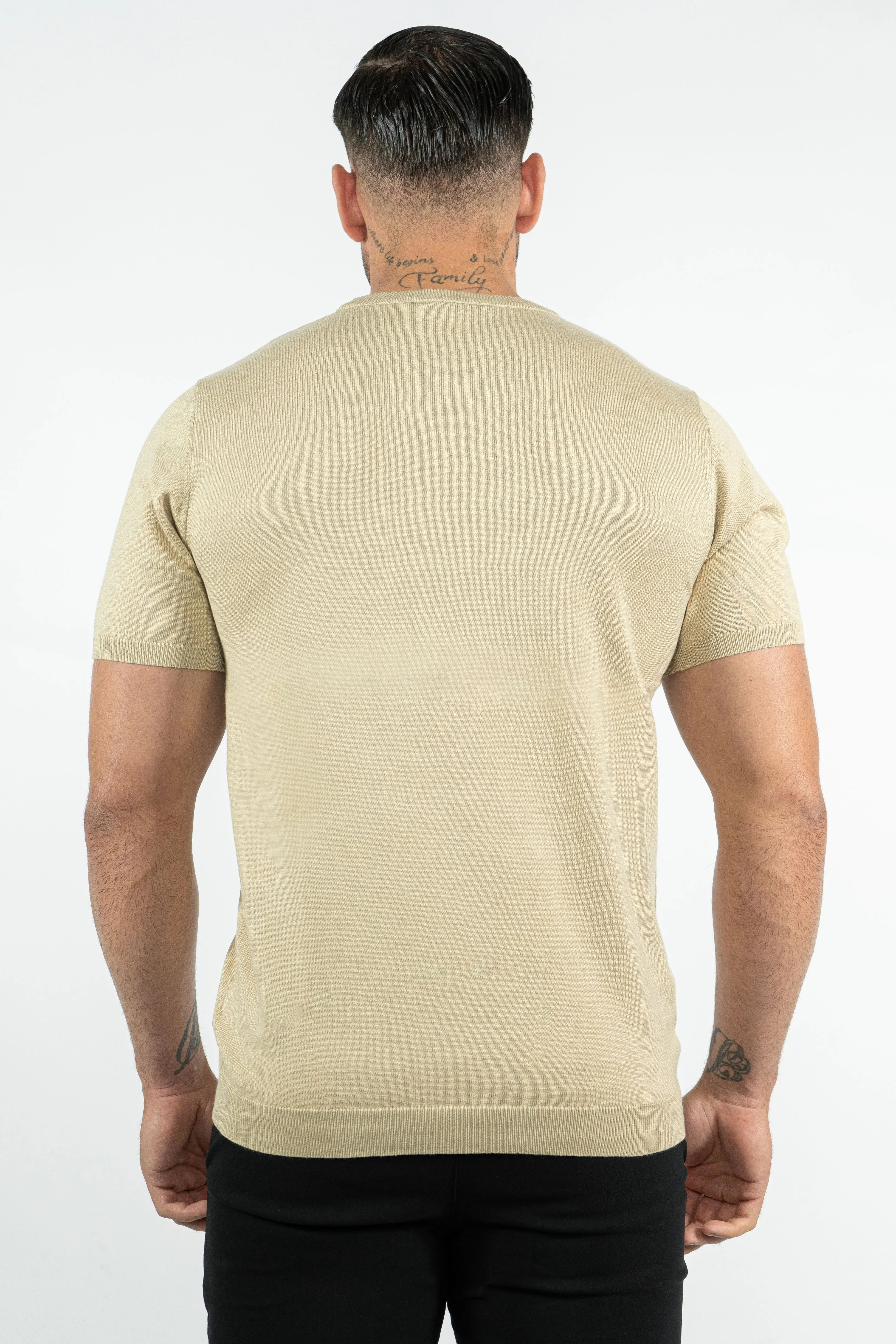 THE LUCA - KNITTED SLIM FIT T-SHIRT