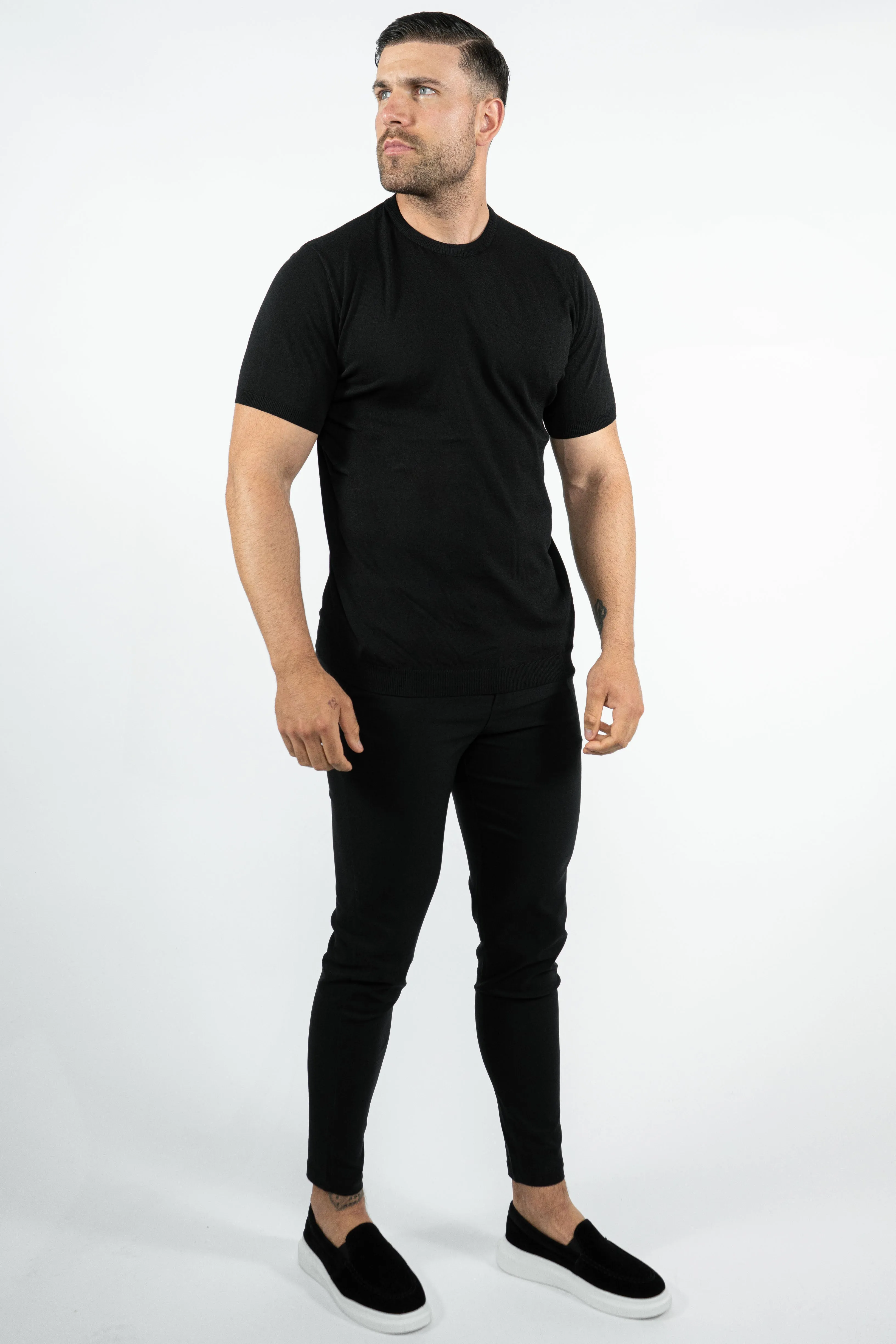 THE LUCA - KNITTED SLIM FIT T-SHIRT