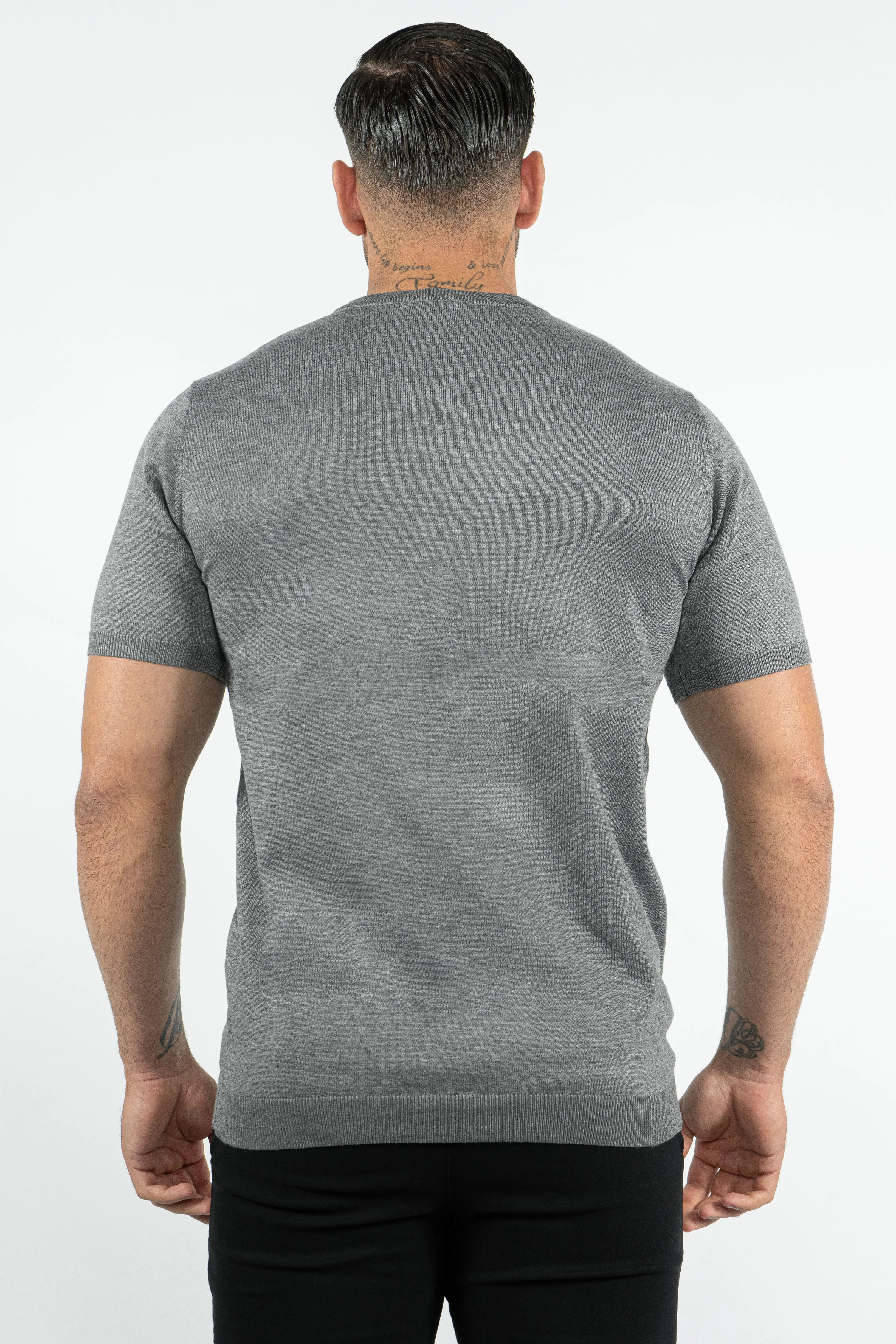 THE LUCA - KNITTED SLIM FIT T-SHIRT