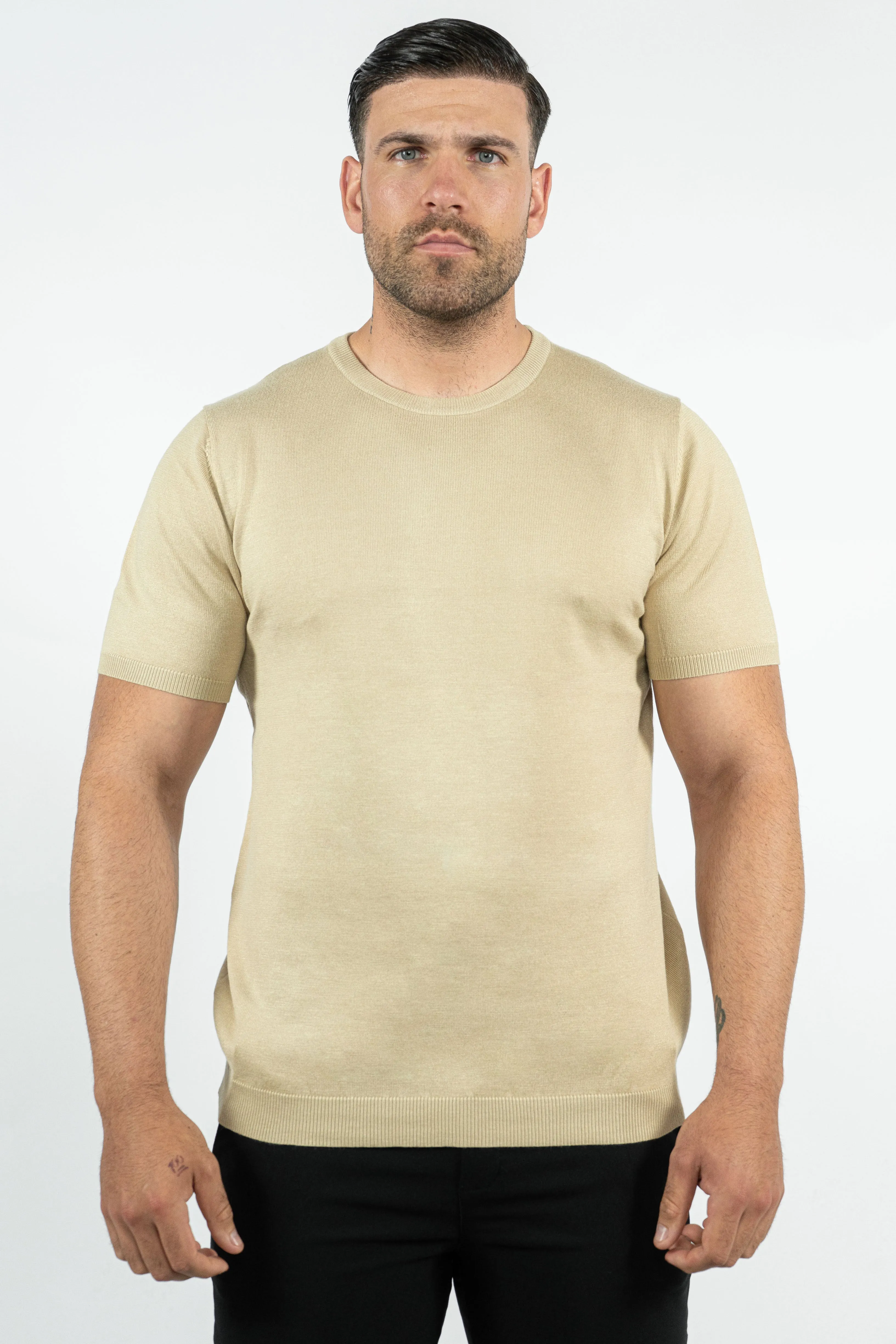 THE LUCA - KNITTED SLIM FIT T-SHIRT