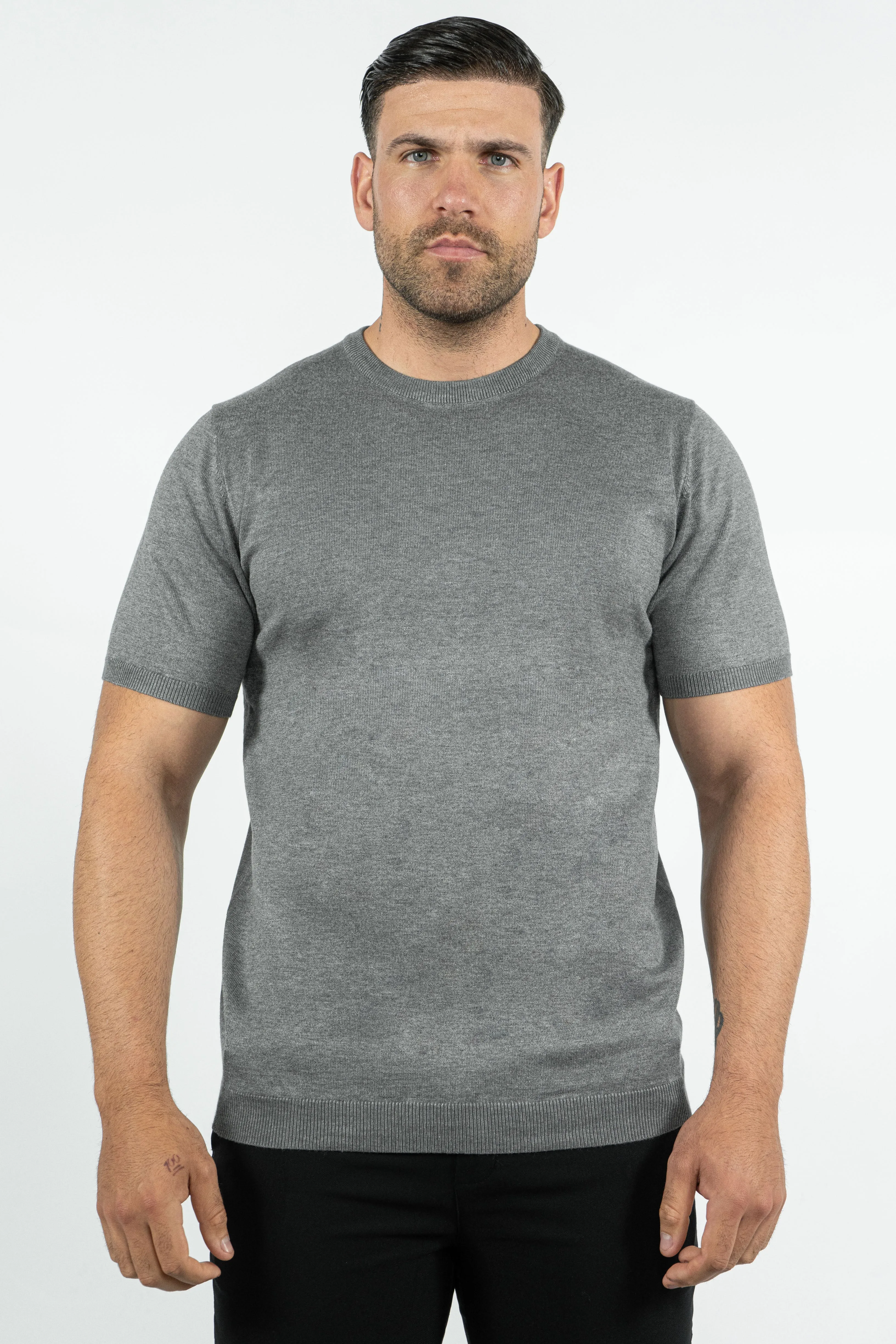 THE LUCA - KNITTED SLIM FIT T-SHIRT