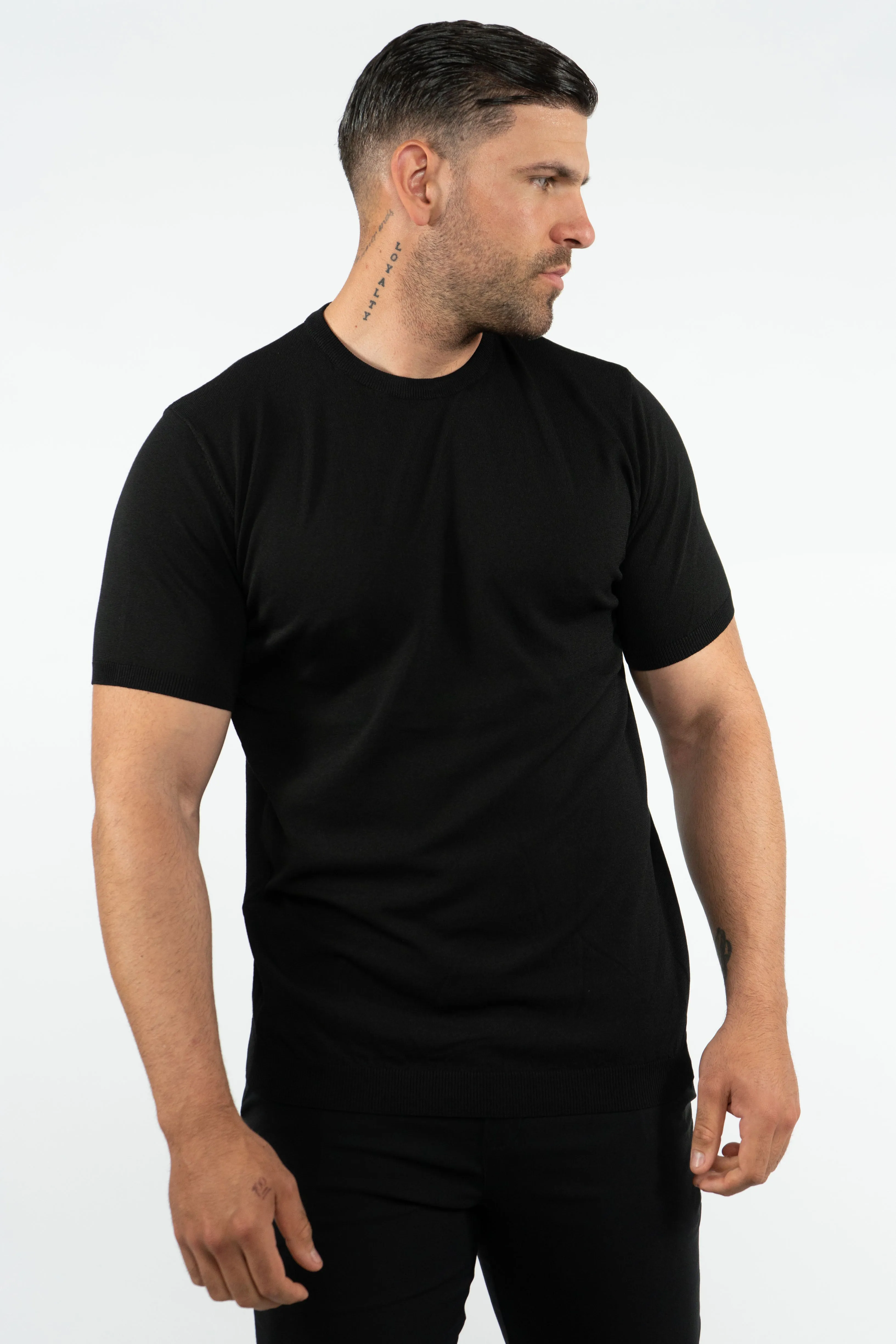 THE LUCA - KNITTED SLIM FIT T-SHIRT