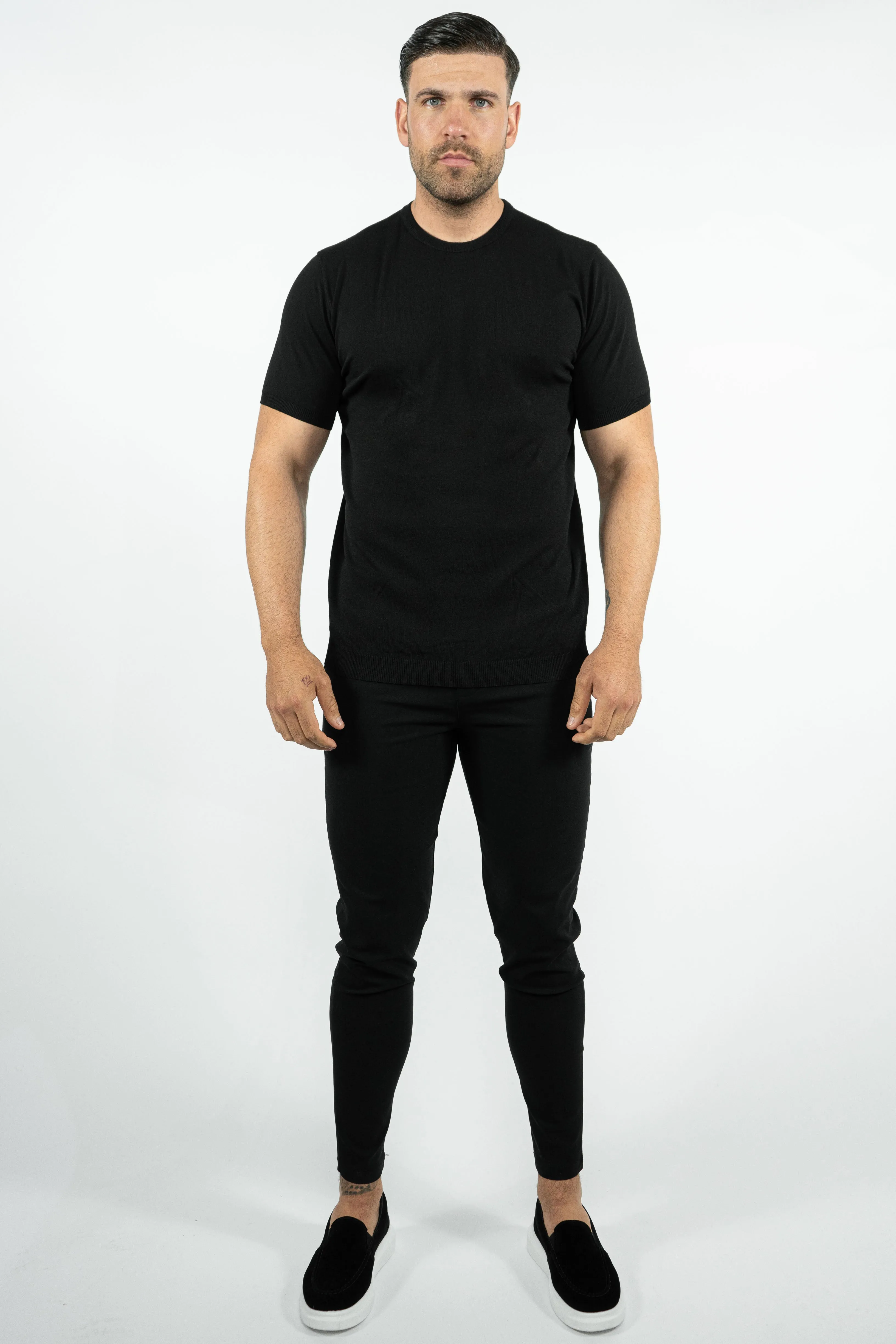 THE LUCA - KNITTED SLIM FIT T-SHIRT