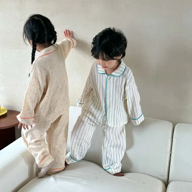 Toddler 2-Piece Cherry Striped Pajamas Set