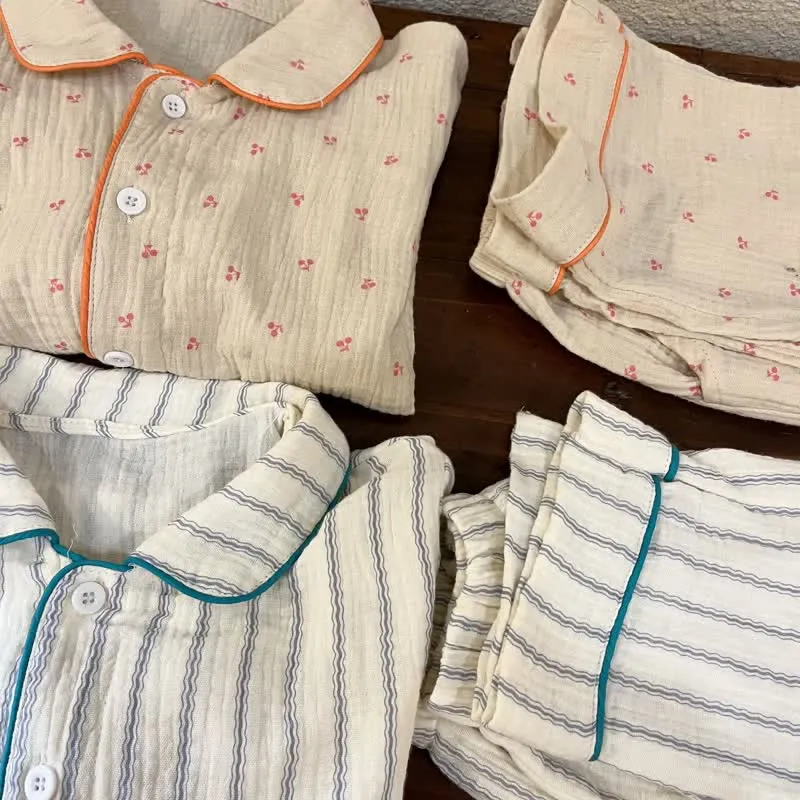 Toddler 2-Piece Cherry Striped Pajamas Set