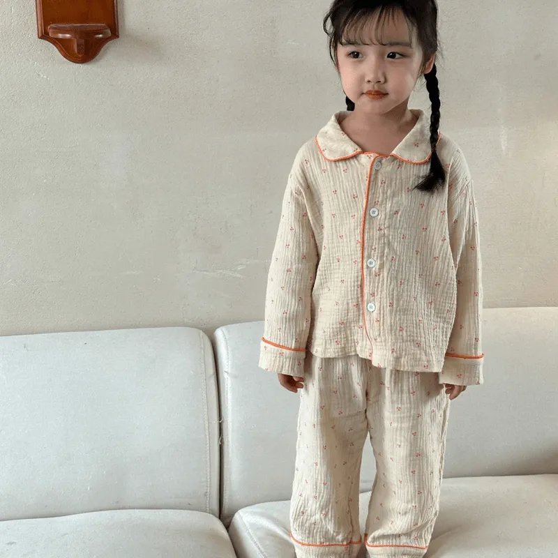 Toddler 2-Piece Cherry Striped Pajamas Set