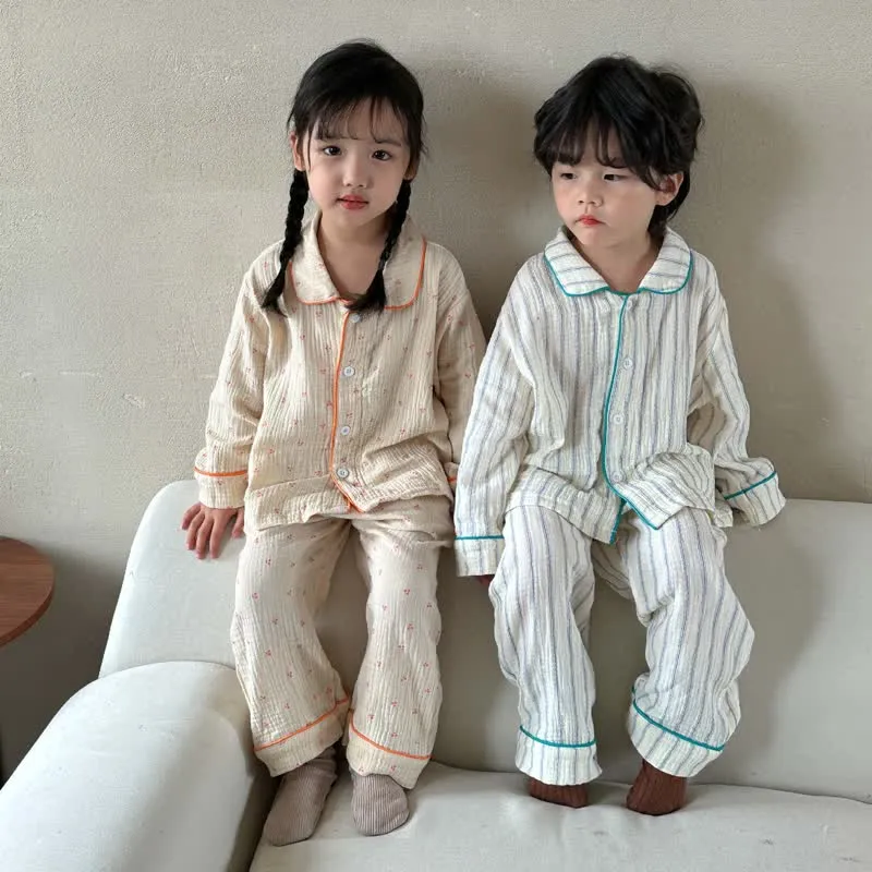 Toddler 2-Piece Cherry Striped Pajamas Set