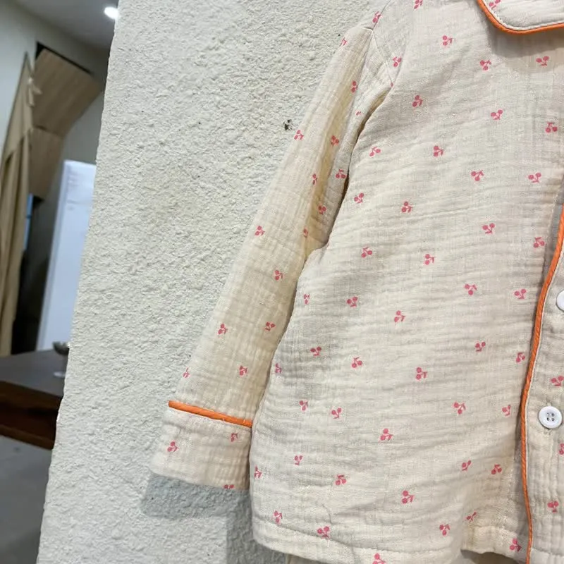 Toddler 2-Piece Cherry Striped Pajamas Set