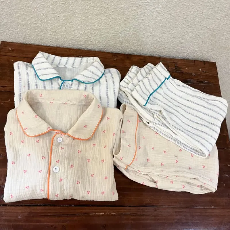 Toddler 2-Piece Cherry Striped Pajamas Set