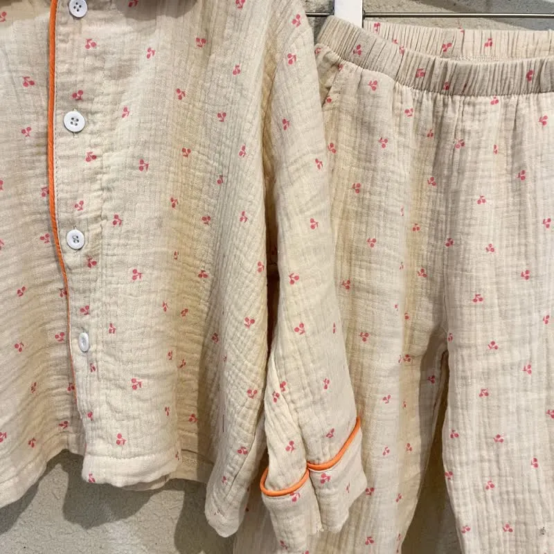 Toddler 2-Piece Cherry Striped Pajamas Set