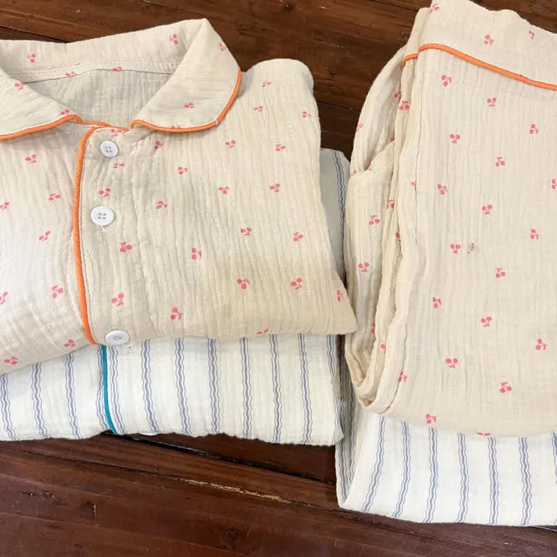 Toddler 2-Piece Cherry Striped Pajamas Set