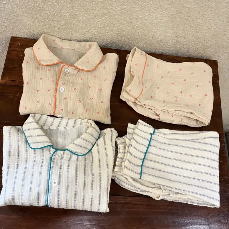 Toddler 2-Piece Cherry Striped Pajamas Set